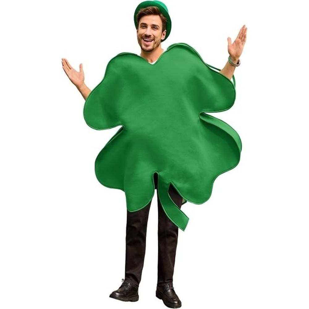 Arvilhill Mens XL 4 Leaf Clover Costume Adult St Patrick's Irish Cosplay Outfit